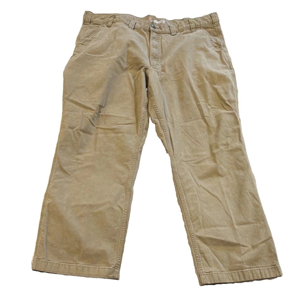 Carhartt Men’s Brown Canvas Cotton Relaxed Fit Straight Leg Workwear Pants 44W